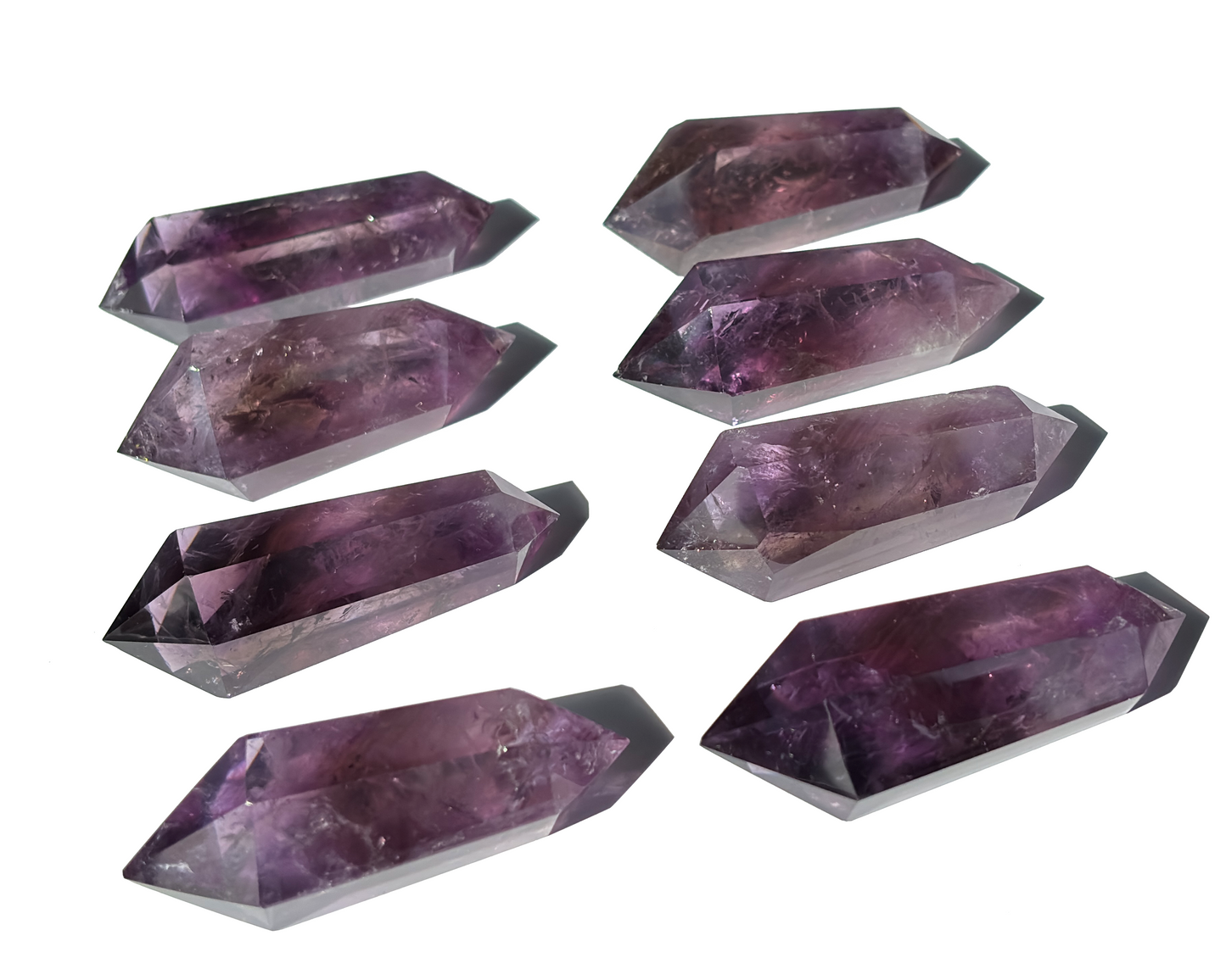Amethyst Doppelender - Kristalltherapie - Amethyst Spitze poliert
