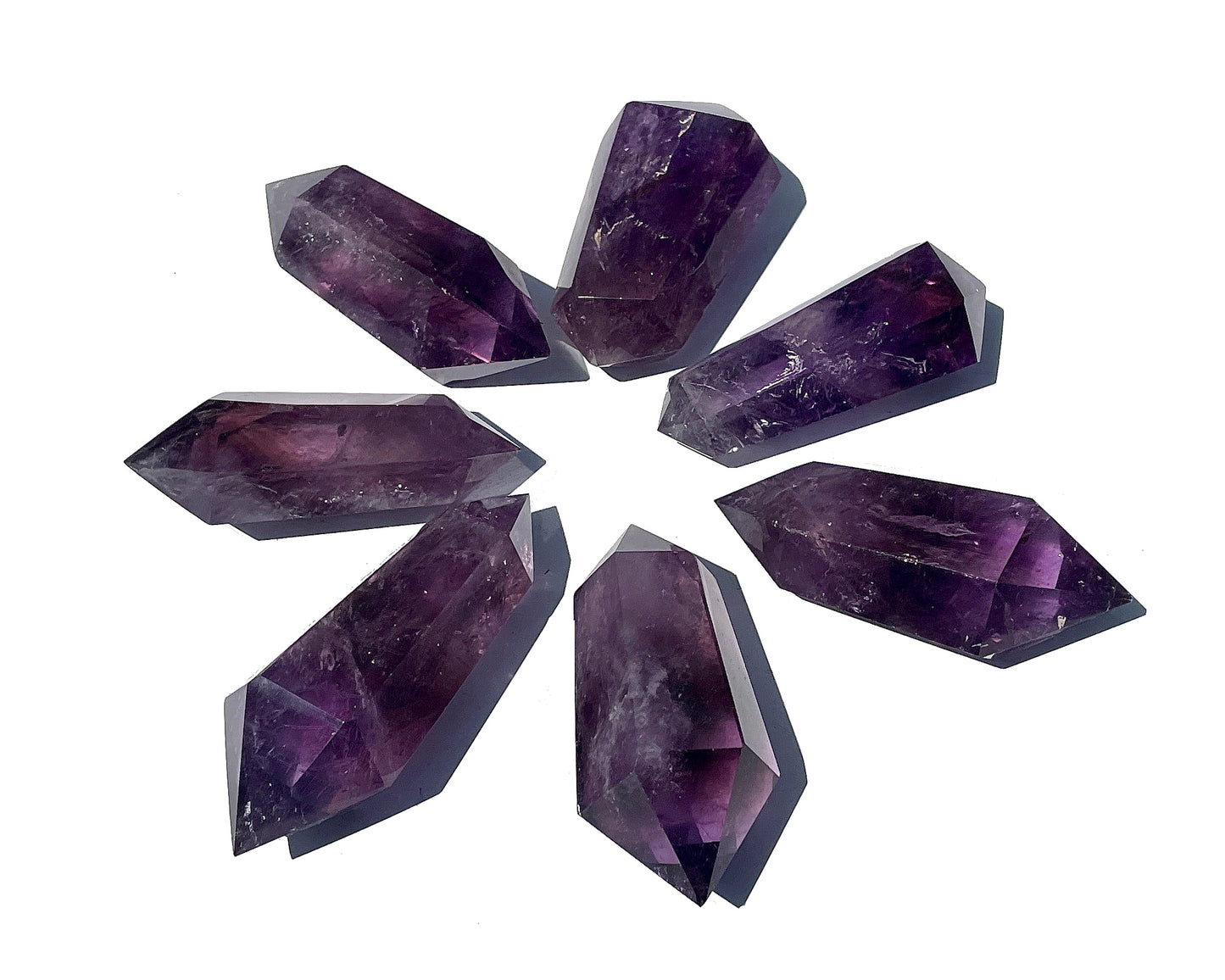 Amethyst Doppelender - Kristalltherapie - Amethyst Spitze poliert