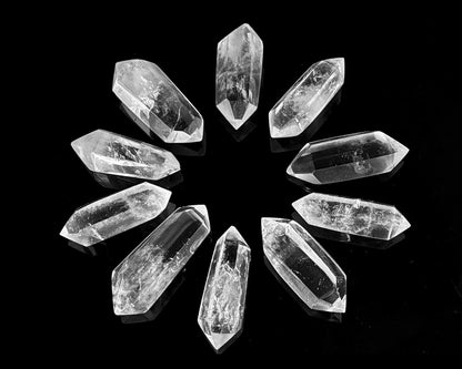 Bergkristall Doppelender - Bergkristall Spitze »Stein der Klarheit« Kristalltherapie poliert