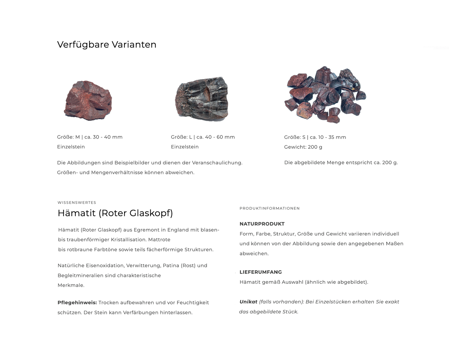 Hämatit - Informationen