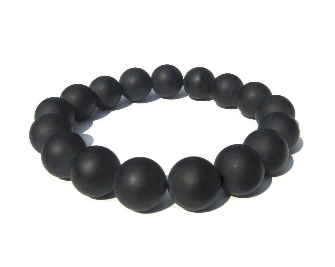 Onyx - Edelstein Armband mit Onyx Perlen Kugelarmband