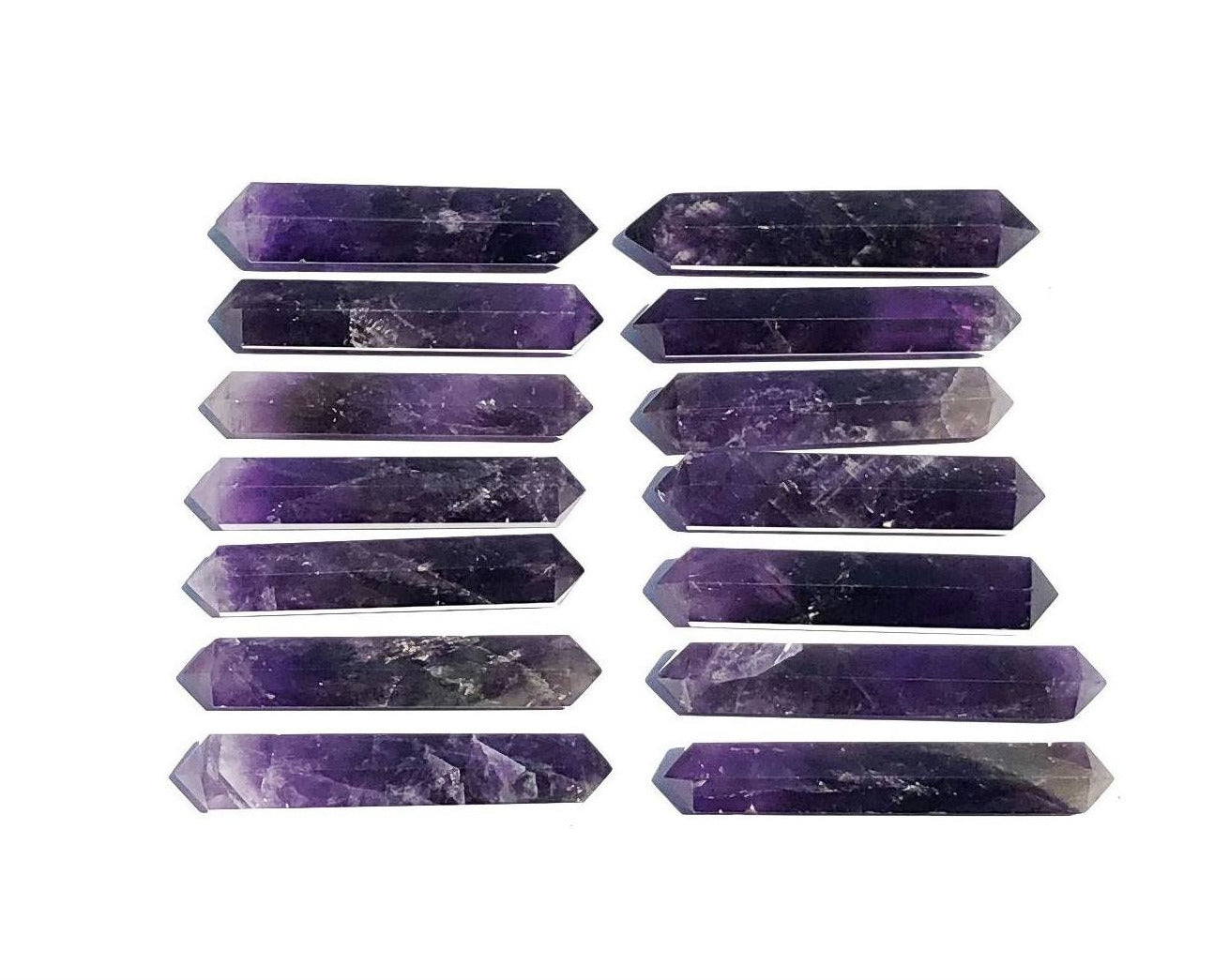 Amethyst Doppelender - Amethyst Spitze »Stein der Ruhe und Entspannung« Quarzkristall poliert I Gr. XS