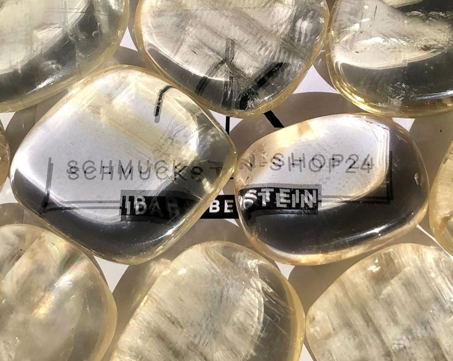 optischer Calcit - Scheibensteine Massagesteine zum Auflegen - Therapiesteine