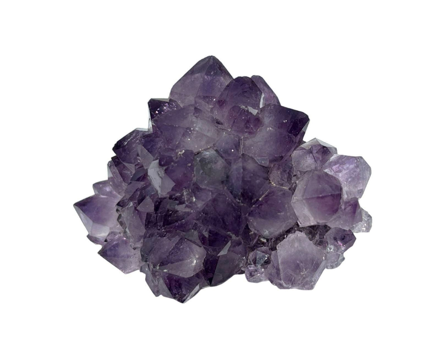 Amethyst Stufe auf weißem Hintergrund