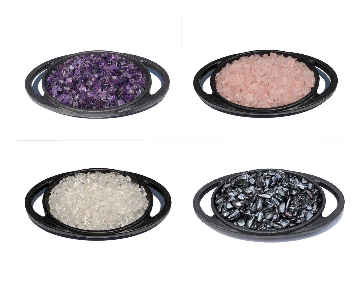 Amethyst Bergkristall Rosenquarz Set - Trommelsteine Edelsteine | Auswahl