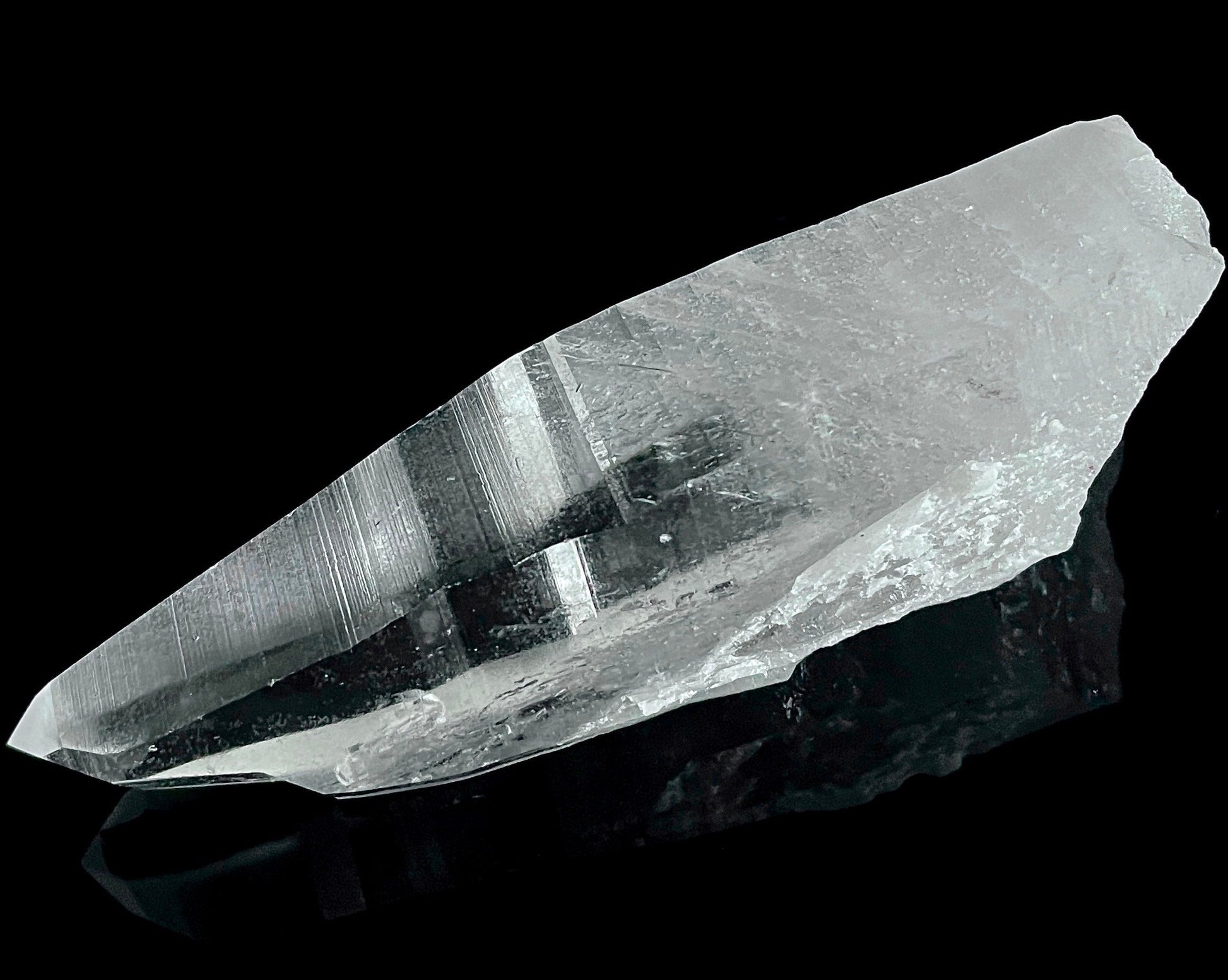 Laserkristall - Bergkristall Spitze natur Laserquarz »Stein der Klarheit« Lemurian Quarz zur Kristalltherapie