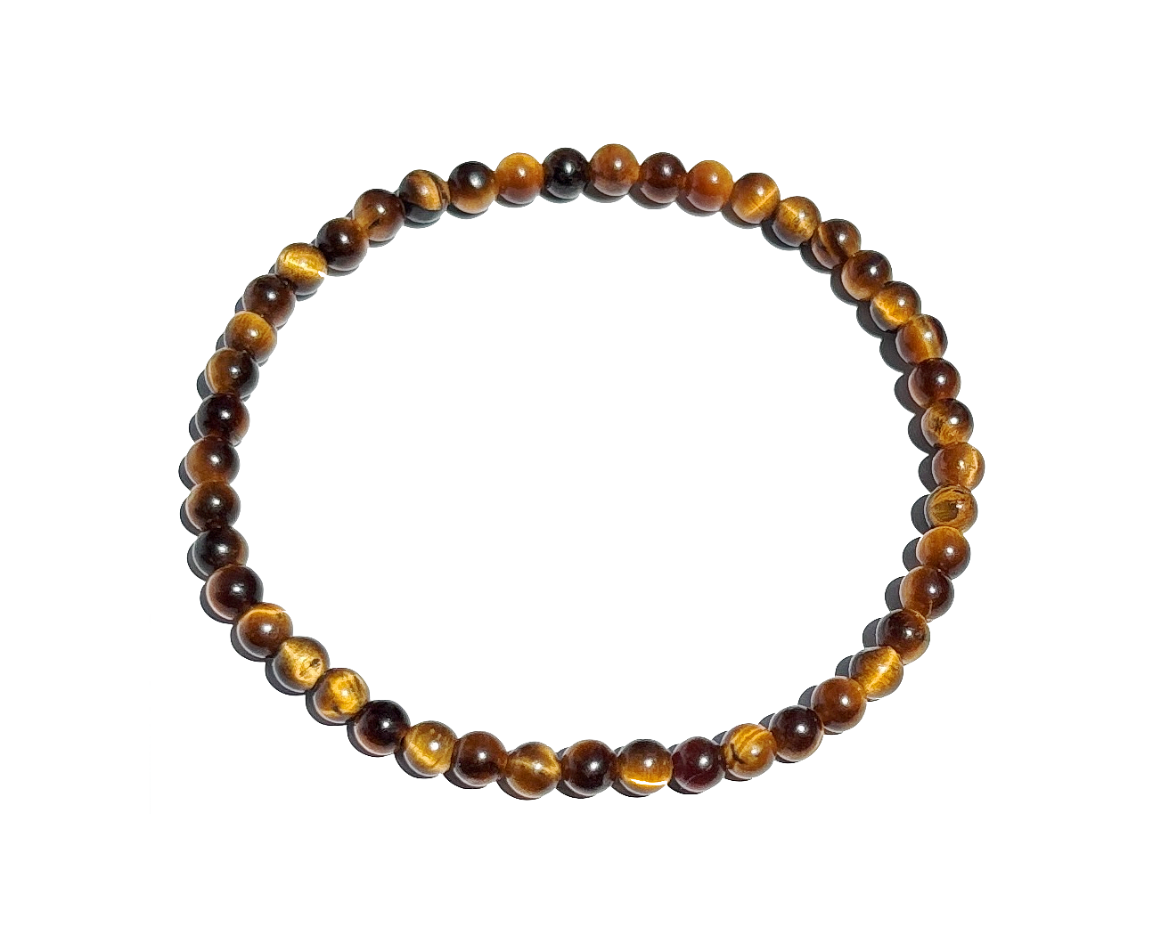 Tigerauge Armband auf weißem Hintergrund