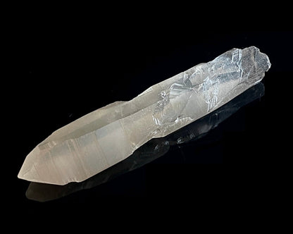 Bergkristall Spitze mit Hämatit Mandarinenquarz - Hematoid Lemurian
