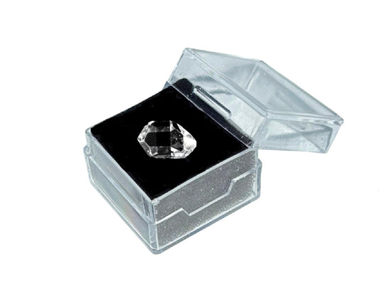 Einzelner Herkimer Diamant in klarer Box mit Samt