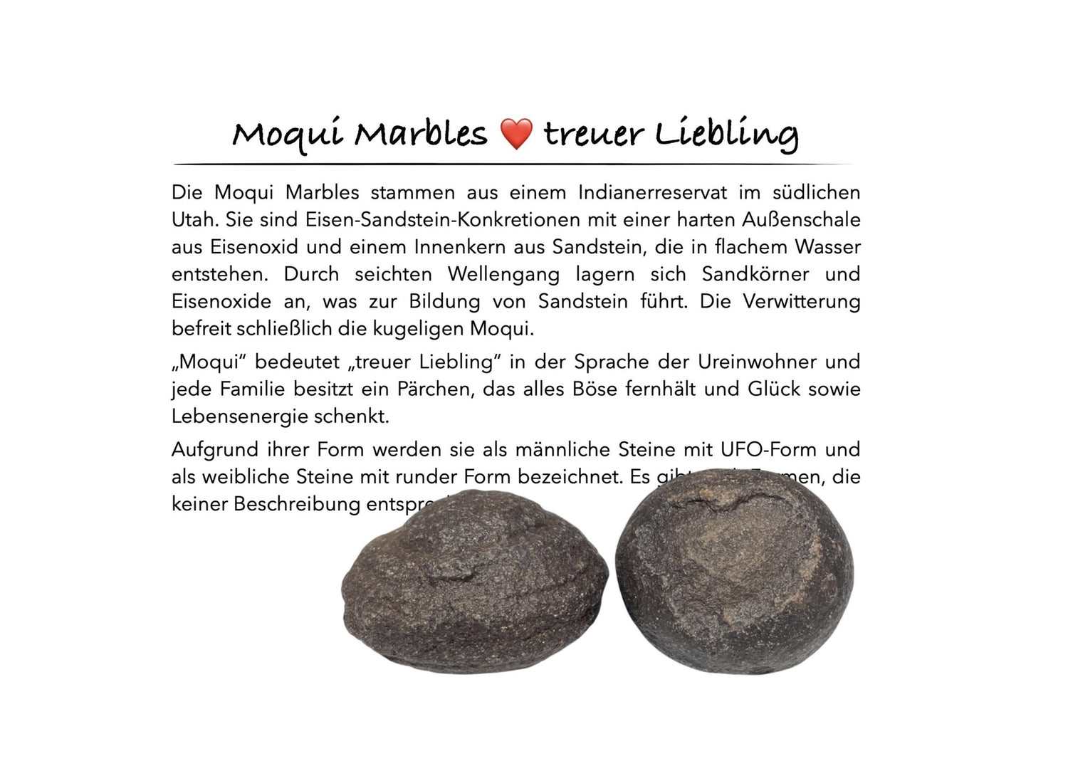 Moqui Marbles mit Beschreibung