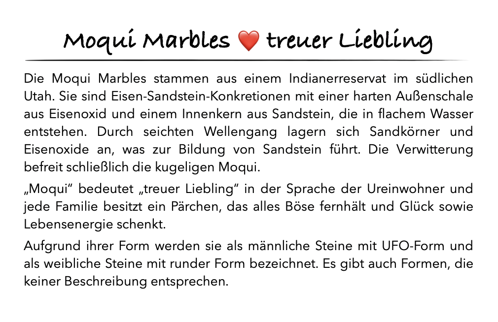 Moqui Marbles Kurzbeschreibung
