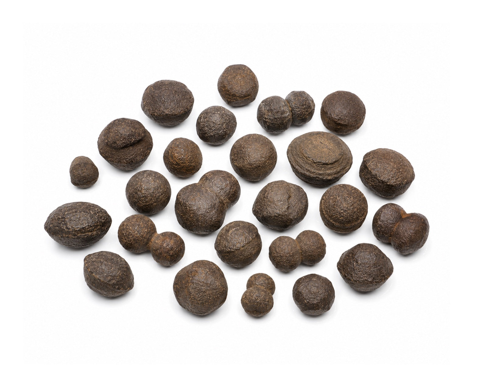 Moqui Marbles in verschiedenen Formen