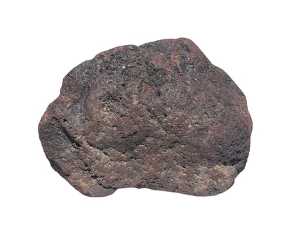 natürlicher Magnetit Rohstein mit Patina auf weißem Hintergrund