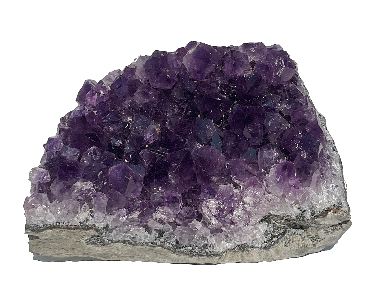﻿Amethyst Stufe - Amethyst Kristalle zum Aufladen - Drusensegment