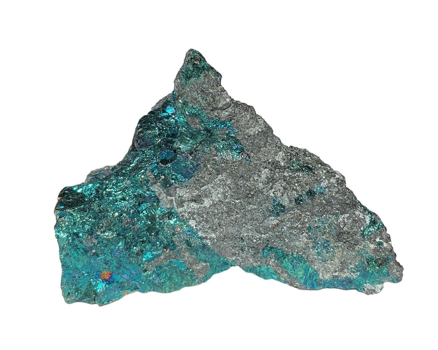 Vorderansicht Buntkupfer für Sammler in Regenbogenfarben auf weißem Hintergrund