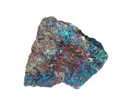 Vorderansicht Buntkupfer für Sammler in Regenbogenfarben auf weißem Hintergrund
