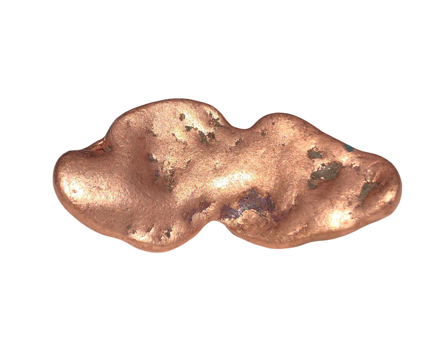 Kupfer Nugget auf weißem Hintergrund