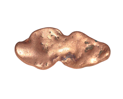 Kupfer Nugget auf weißem Hintergrund