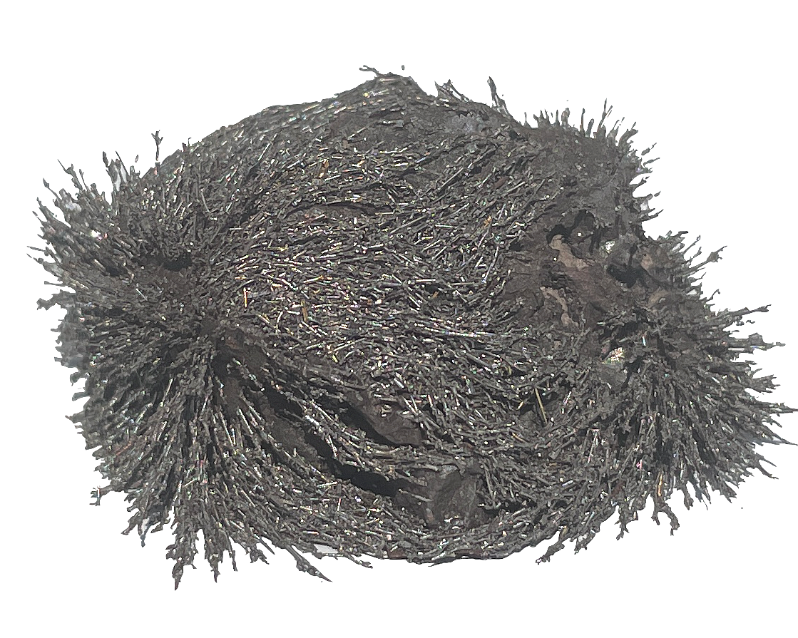 Magnetit Rohstein Lodestone - Magneteisenstein mit Eisenspänen - Eisenerz