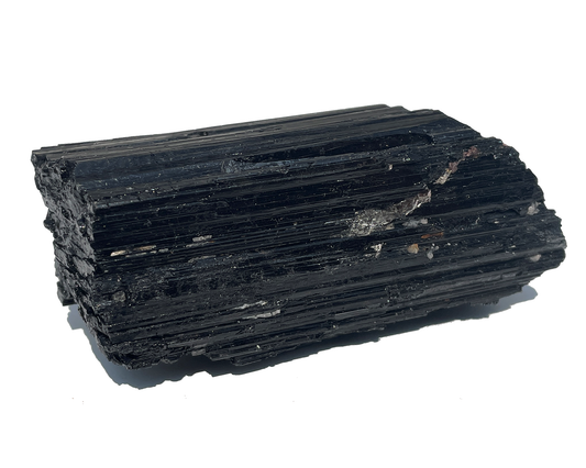 schwarzer Turmalin Schörl - Rohstein Wasserstein - Kristall natur