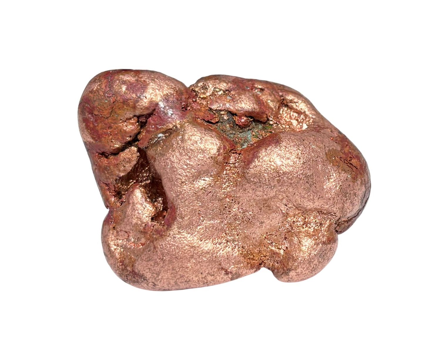 Kupfer Nugget auf weißem Hintergrund