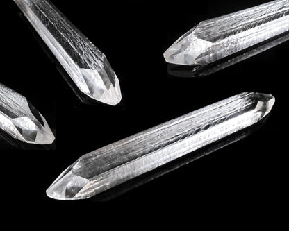 Schwingquarze in verschiedenen Varianten auf schwarzem Hintergrund