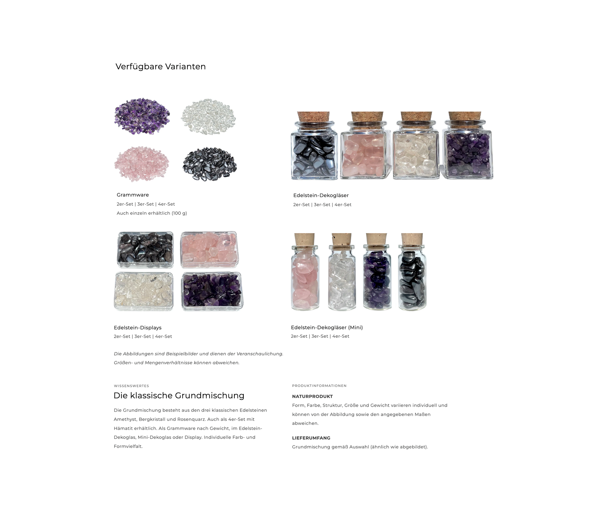 Informationen - Trommelsteine Grundmischung