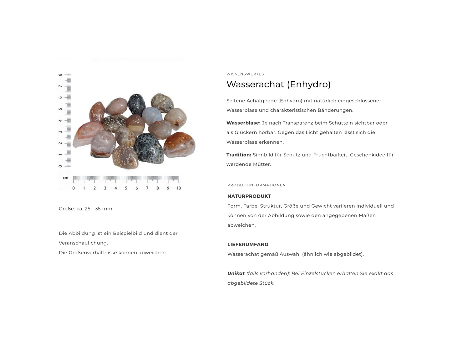 Wasserachat: Informationen 