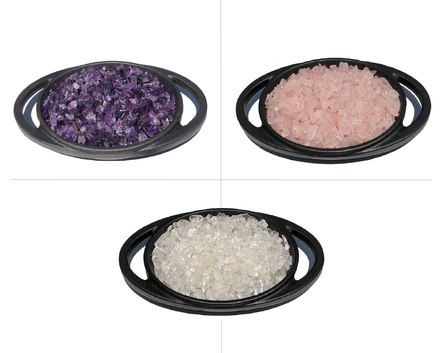 Amethyst Bergkristall Rosenquarz Trommelsteine