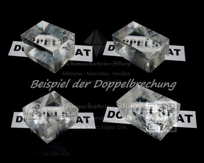 Doppelspat optischer Calcit Doppelbrechung Islandspat