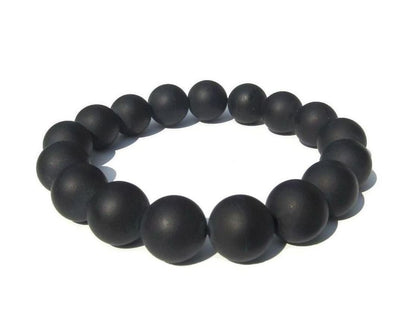Onyx - Edelstein Armband mit Onyx Perlen Kugelarmband