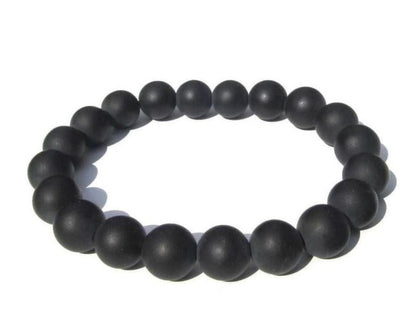 Onyx - Edelstein Armband mit Onyx Perlen Kugelarmband
