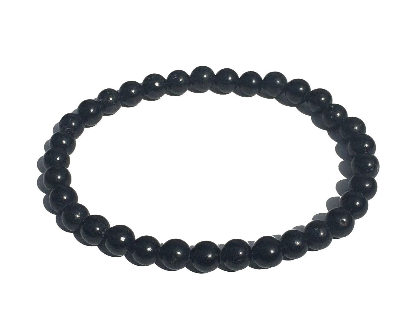 Turmalin schwarz Schörl Armband - Edelstein Armband Kugelarmband