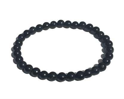 Turmalin schwarz Schörl Armband - Edelstein Armband Kugelarmband