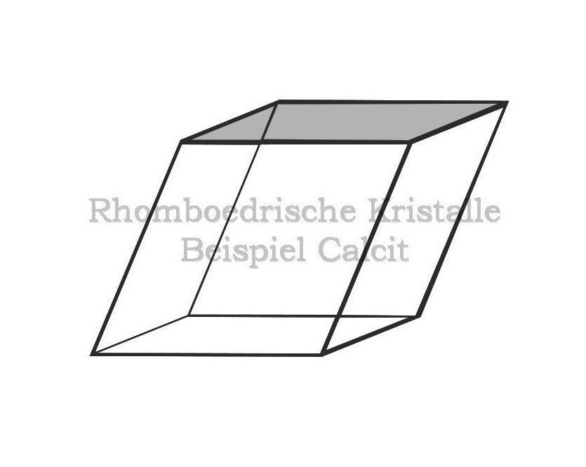 Rhomboedrische Kristalle Beispiel Calcit