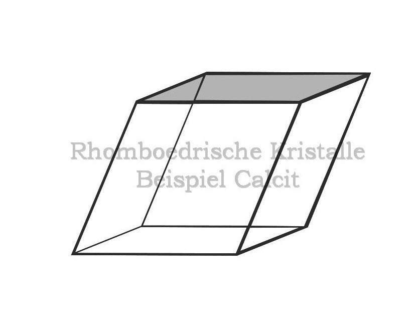 Rhomboedrische Kristalle Beispiel Calcit