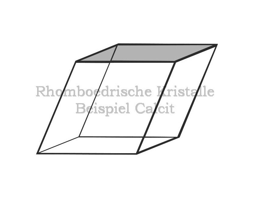 Rhomboedrische Kristalle Beispiel Calcit