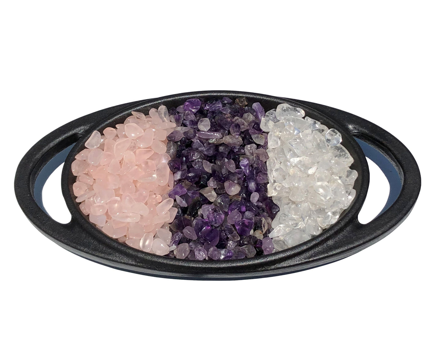 Amethyst Bergkristall Rosenquarz Trommelsteine