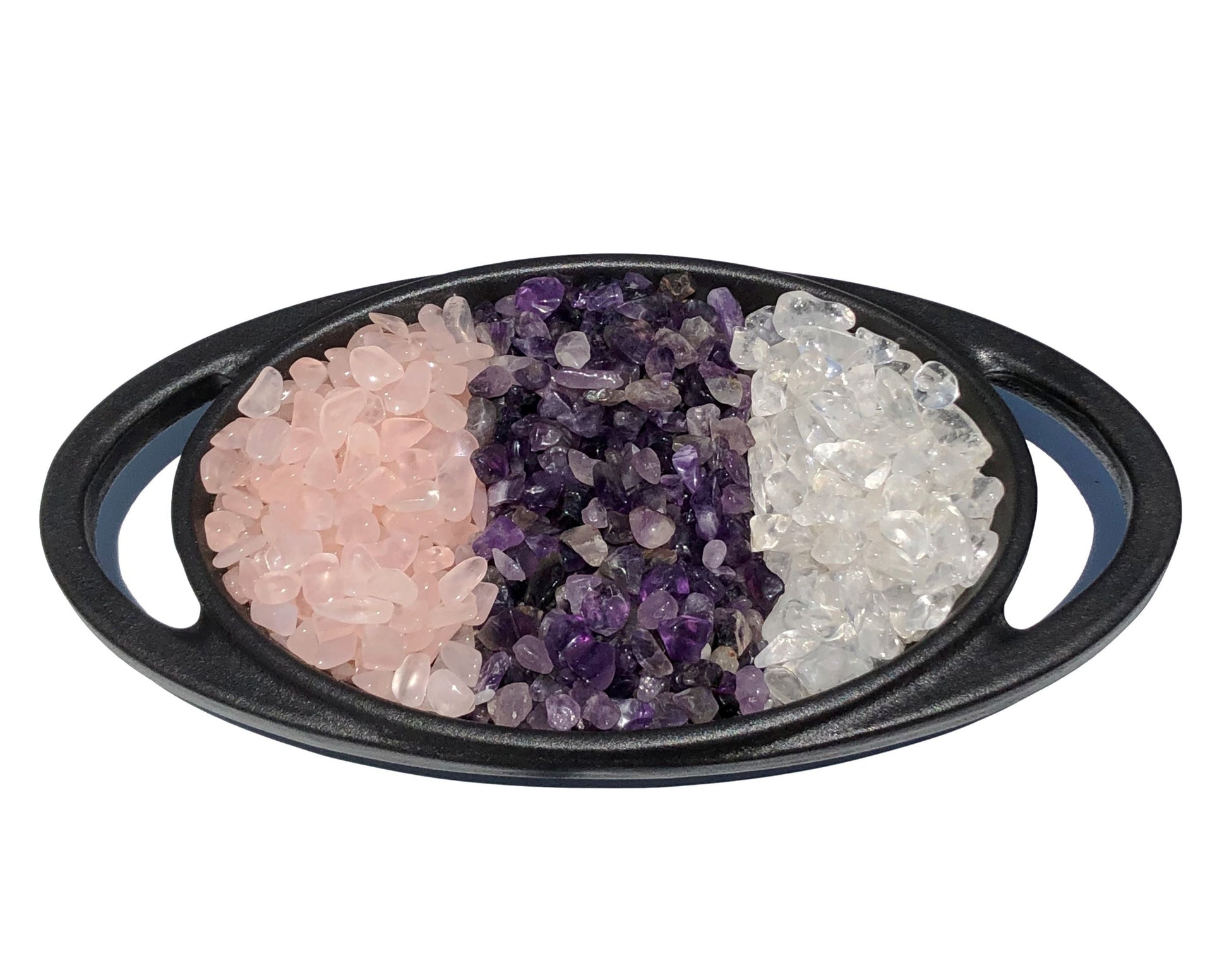Amethyst Bergkristall Rosenquarz Trommelsteine