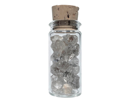 Herkimer Diamanten - Quarz Kristalle im Gläschen Edelsteinwasser - Geschenkidee