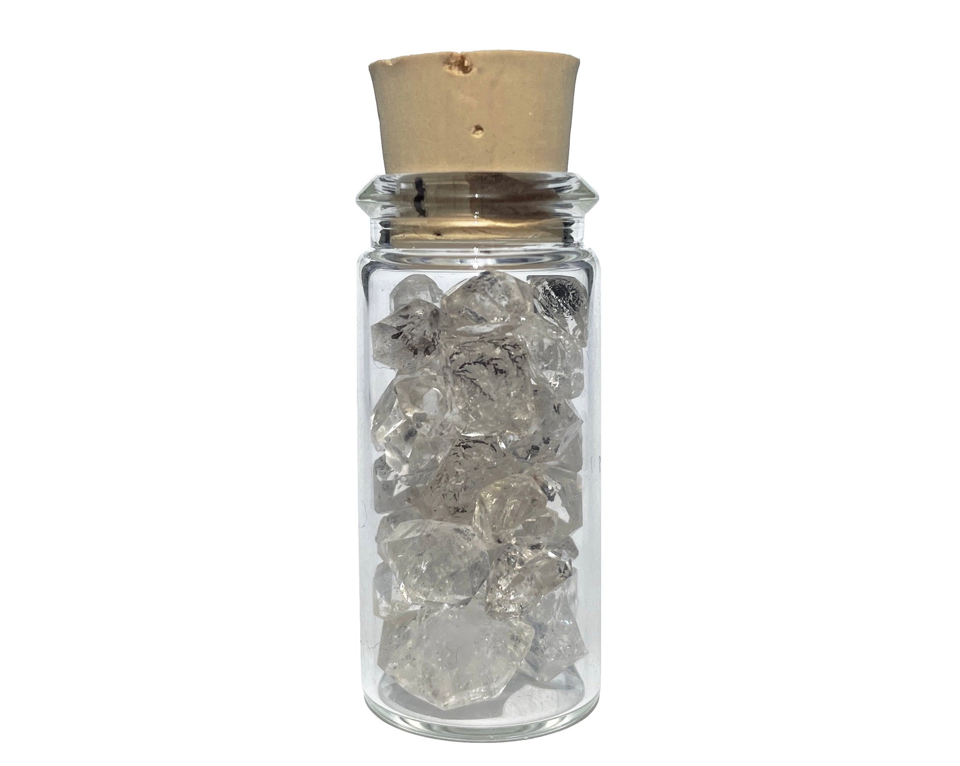Herkimer Diamanten - Quarz Kristalle im Gläschen Edelsteinwasser - Geschenkidee