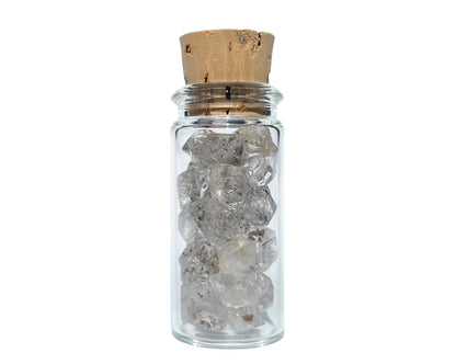 Herkimer Diamanten - Quarz Kristalle im Gläschen Edelsteinwasser - Geschenkidee