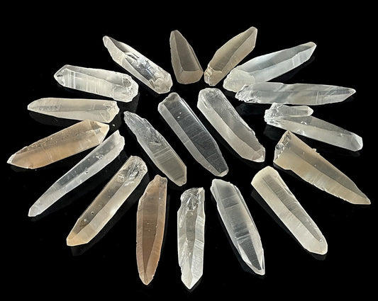 Bergkristall Spitze mit Hämatit Mandarinenquarz - Hematoid Lemurian