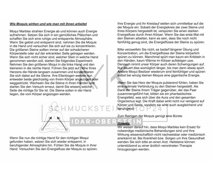 Informationskarte Moqui Marbles zur Meditation