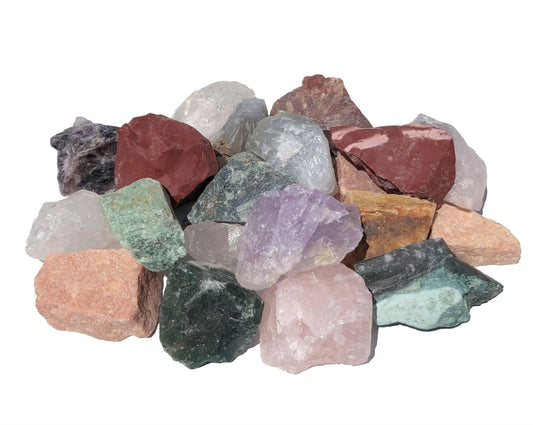 Mineralien Rohsteine bunte Mischung Edelsteine Mix natur