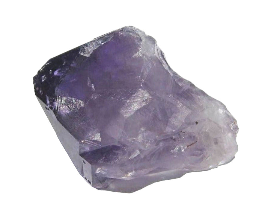 Amethyst Spitze naturbelassen auf weißem Hintergrund