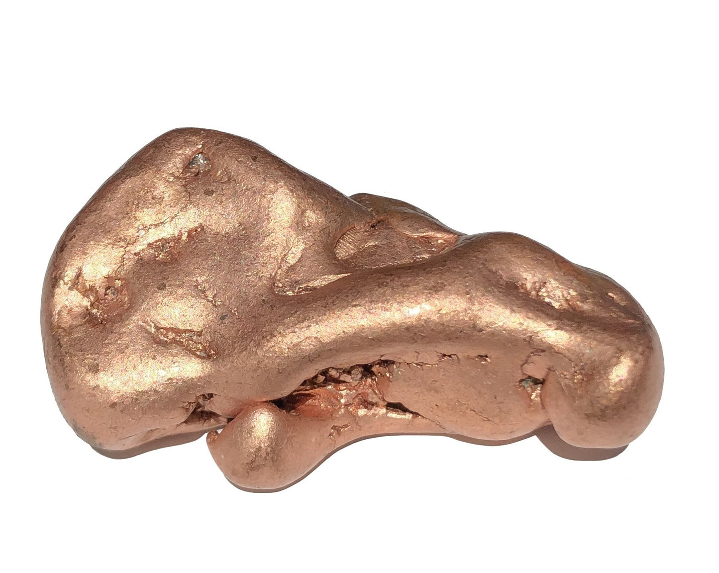 Kupfer Nugget auf weißem Hintergrund