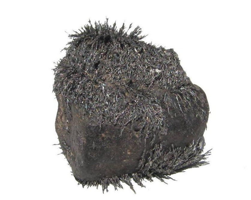 Magnetit Lodestone - Magneteisenstein mit Eisenspänen - Rohstein Eisenerz 