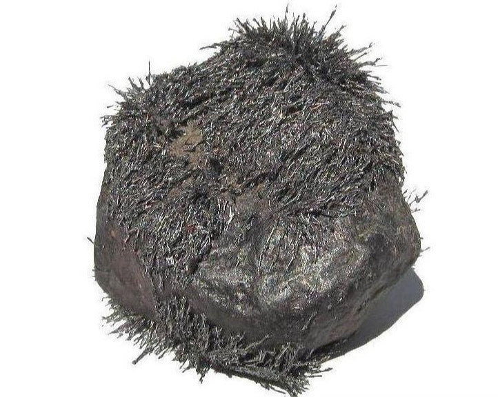 Magnetit Lodestone - Magneteisenstein mit Eisenspänen - Rohstein Eisenerz 