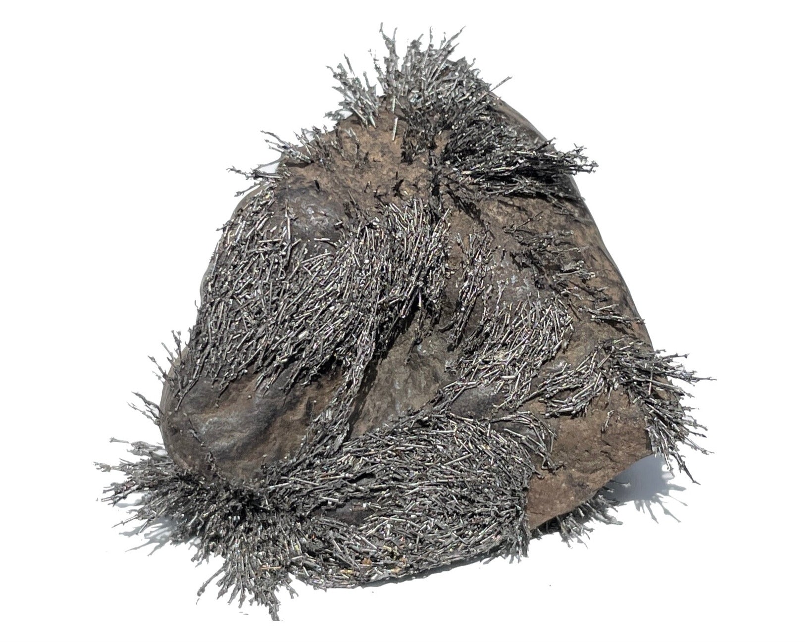Magnetit Rohstein Lodestone - Magneteisenstein mit Eisenspänen - Eisenerz